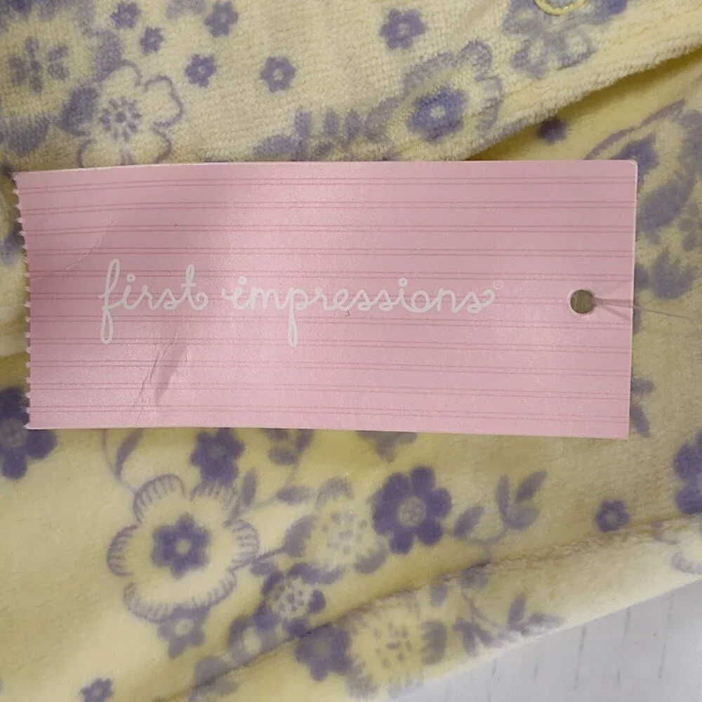 First Impressions 6 - 9 Month Snap Bottom Cozy Light Yellow One Piece NWT Baby